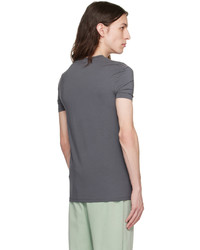 T-shirt à col rond gris foncé Zegna