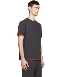 T-shirt à col rond gris foncé Christopher Kane