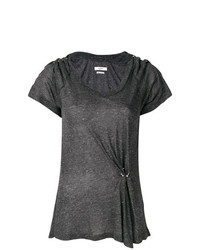 T-shirt à col rond gris foncé Isabel Marant Etoile