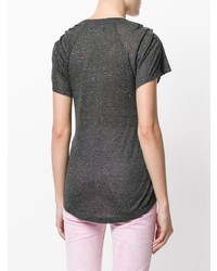 T-shirt à col rond gris foncé Isabel Marant Etoile