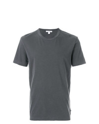 T-shirt à col rond gris foncé James Perse