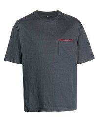 T-shirt à col rond gris foncé Kiton