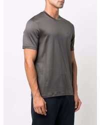 T-shirt à col rond gris foncé Emporio Armani