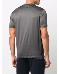 T-shirt à col rond gris foncé Emporio Armani