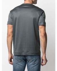 T-shirt à col rond gris foncé Emporio Armani