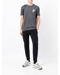 T-shirt à col rond gris foncé Emporio Armani