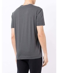 T-shirt à col rond gris foncé Emporio Armani