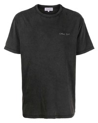 T-shirt à col rond gris foncé Maison Labiche