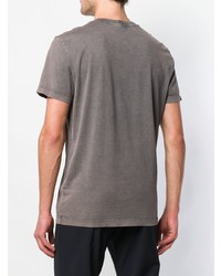 T-shirt à col rond gris foncé Bottega Veneta