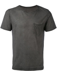 T-shirt à col rond gris foncé Massimo Alba