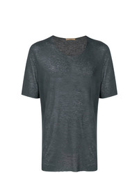 T-shirt à col rond gris foncé Nuur