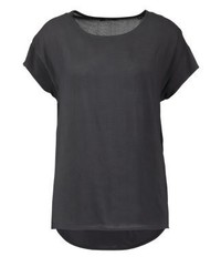 T-shirt à col rond gris foncé Opus