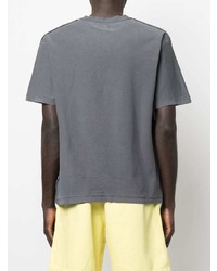 T-shirt à col rond gris foncé Stussy