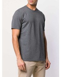 T-shirt à col rond gris foncé Brunello Cucinelli