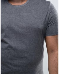 T-shirt à col rond gris foncé Asos