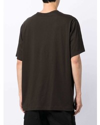 T-shirt à col rond gris foncé Yohji Yamamoto