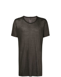 T-shirt à col rond gris foncé Rick Owens