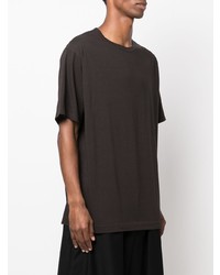 T-shirt à col rond gris foncé Yohji Yamamoto