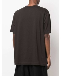 T-shirt à col rond gris foncé Yohji Yamamoto