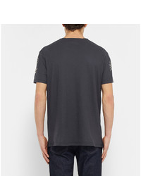 T-shirt à col rond gris foncé Alexander McQueen