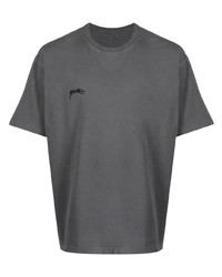 T-shirt à col rond gris foncé Stussy