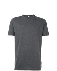 T-shirt à col rond gris foncé Sunspel