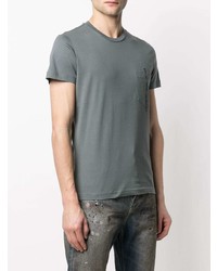 T-shirt à col rond gris foncé Diesel