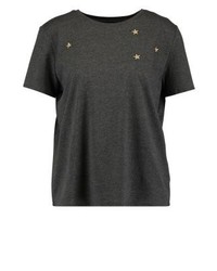 T-shirt à col rond gris foncé TWINTIP