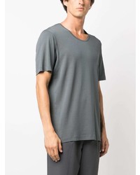 T-shirt à col rond gris foncé Lemaire