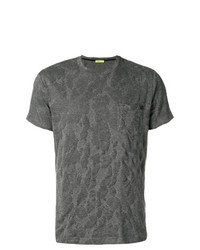 T-shirt à col rond gris foncé Versace Jeans