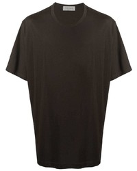 T-shirt à col rond gris foncé Yohji Yamamoto