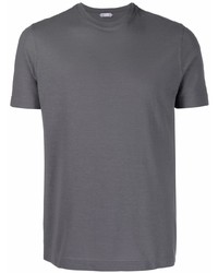 T-shirt à col rond gris foncé Zanone