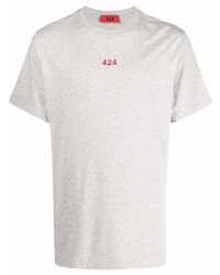 T-shirt à col rond gris 424