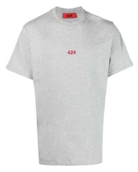 T-shirt à col rond gris 424