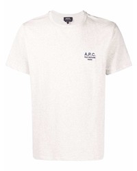 T-shirt à col rond gris A.P.C.