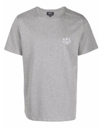 T-shirt à col rond gris A.P.C.