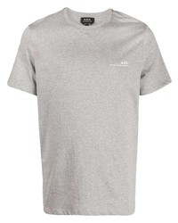 T-shirt à col rond gris A.P.C.