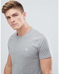 T-shirt à col rond gris Abercrombie & Fitch