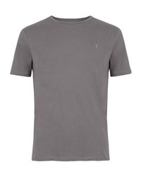 T-shirt à col rond gris AllSaints