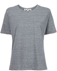 T-shirt à col rond gris Amo