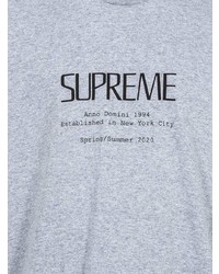 T-shirt à col rond gris Supreme