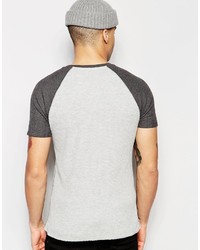 T-shirt à col rond gris Asos