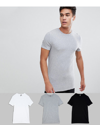 T-shirt à col rond gris ASOS DESIGN