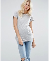 T-shirt à col rond gris Asos