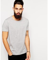 T-shirt à col rond gris Asos