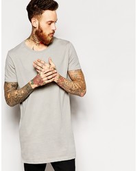 T-shirt à col rond gris Asos