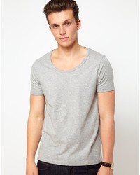 T-shirt à col rond gris Asos