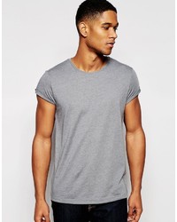 T-shirt à col rond gris Asos