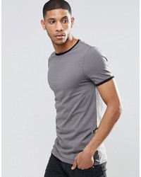 T-shirt à col rond gris Asos