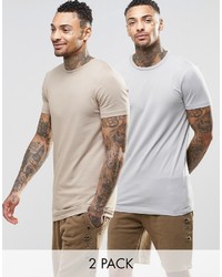 T-shirt à col rond gris Asos